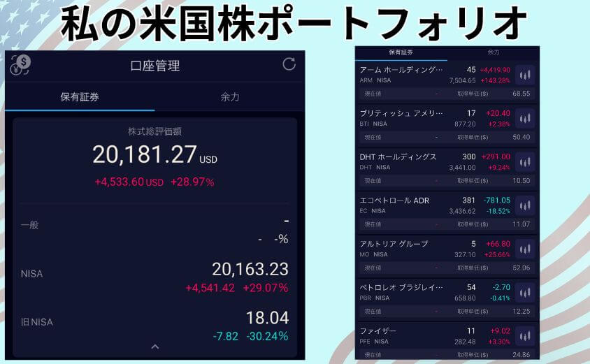 私の米国株ポートフォリオ1