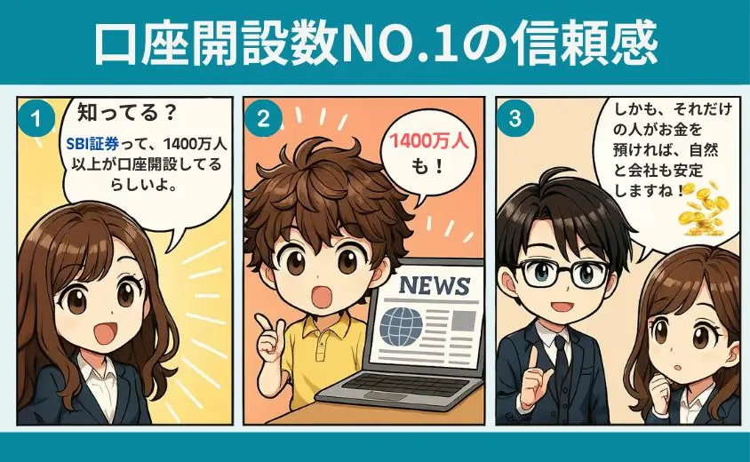 SBI証券は口座開設数1位