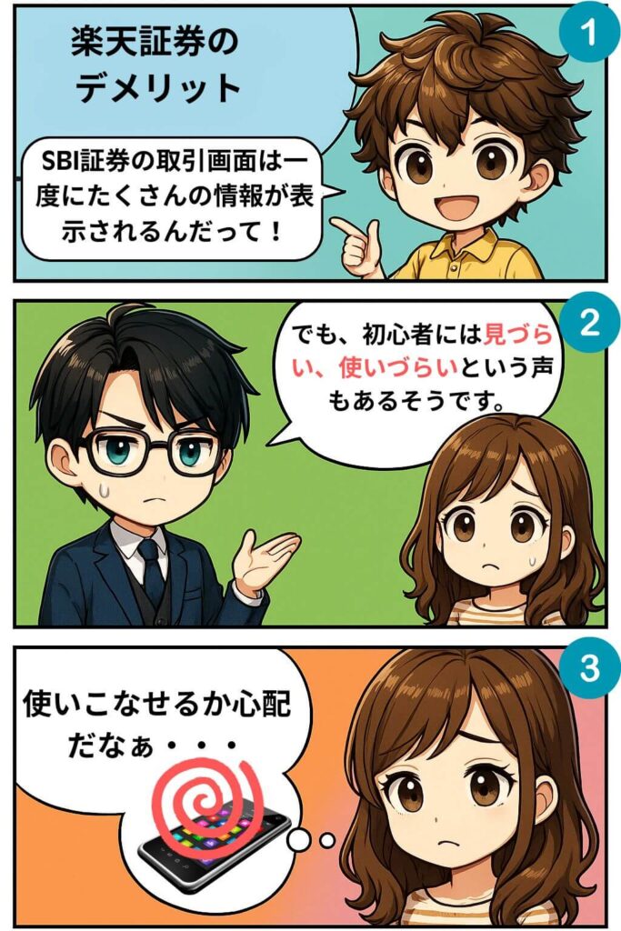 SBI証券の取引ツール画面が使いづらい