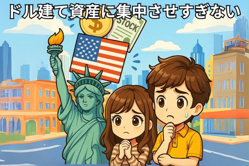 ドル建て資産に集中させすぎない