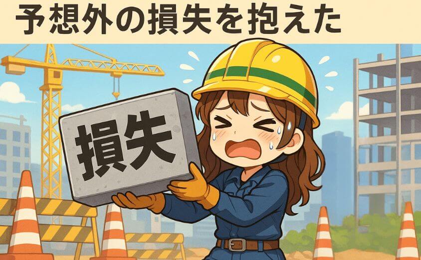 予想外の損失を抱えた
