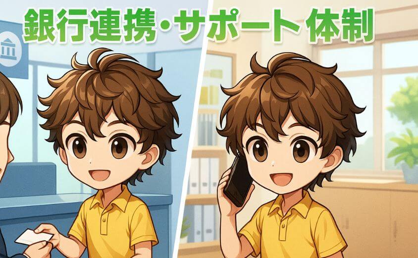 銀行連携・サポート体制