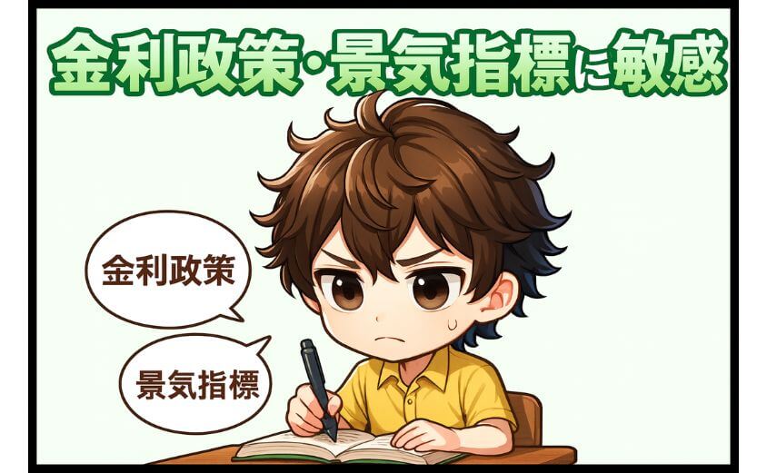 米国市場だけのデメリット・金利政策、景気指標に敏感