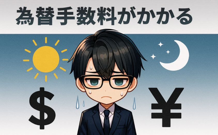 為替手数料がかかる