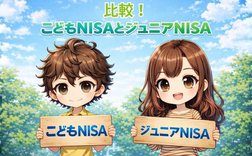 比較。ジュニアNISAとこどもNISA