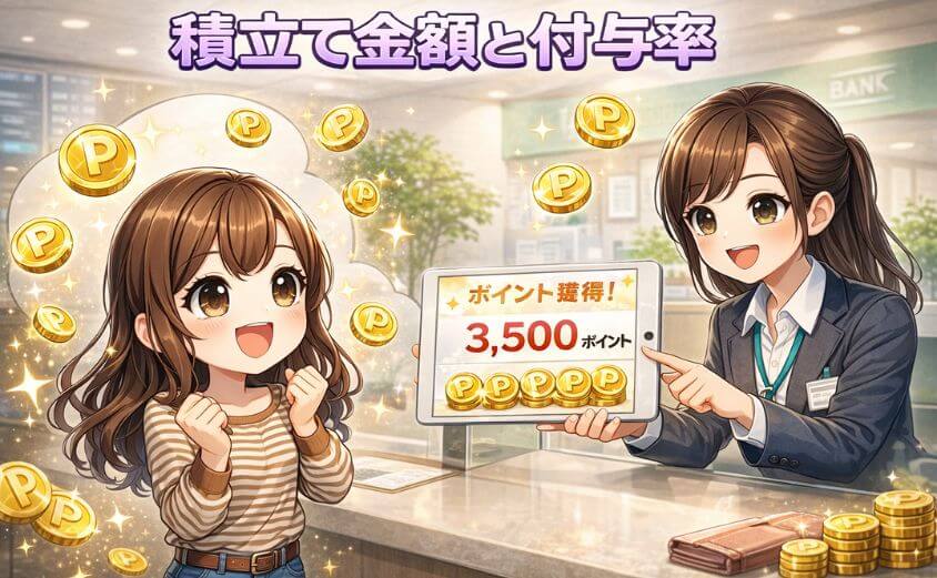 クレカ積立ての積立て金額と付与率の仕組み