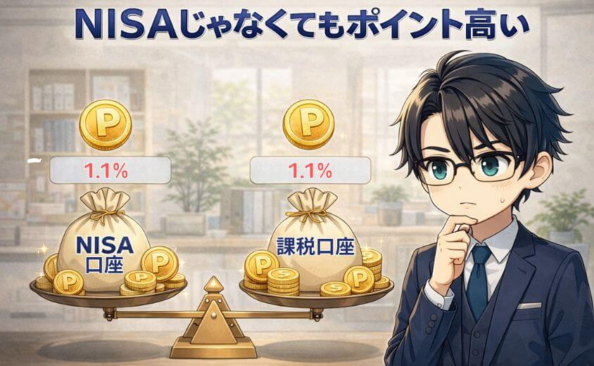 マネックス証券dポイントのクレカ積立はNISAじゃなくてもポイント高い