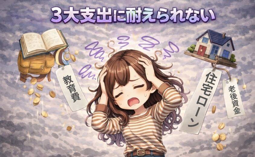 3大支出（教育・住宅・老後）に耐えられない