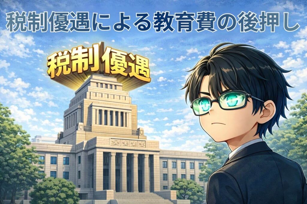 税制優遇による教育費の後押し