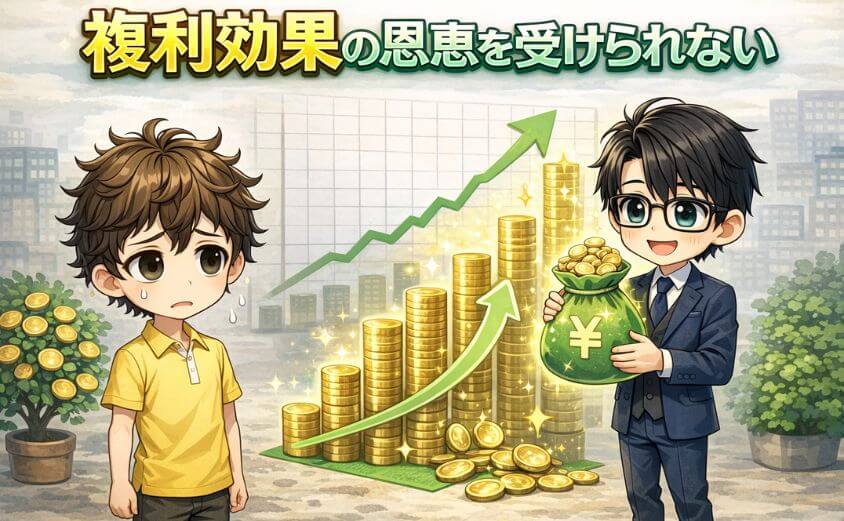 複利効果の恩恵を受けられない