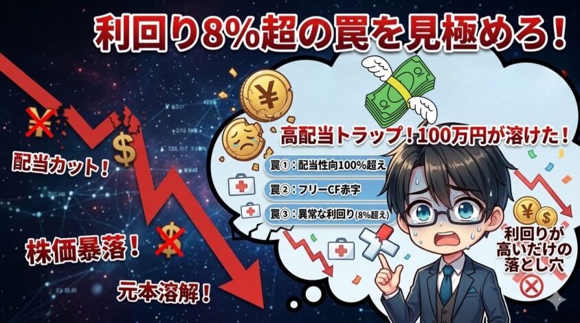 【減配銘柄の共通点】高配当トラップに引っかからないために