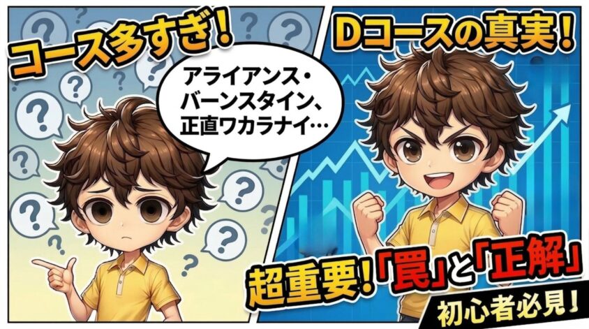 アライアンスバーンスタインのファンドコース一覧（米国成長株投信の場合）