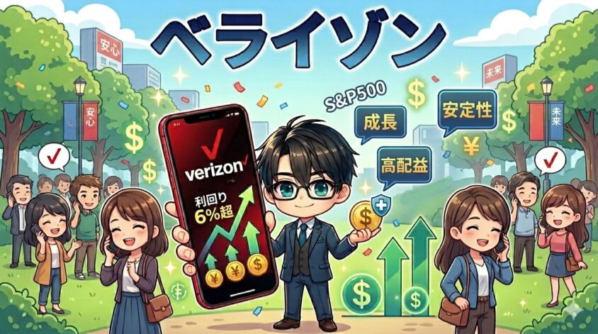 【通信インフラ】ベライゾン（VZ）：利回り6%超の高配当で堅実なキャッシュフロー