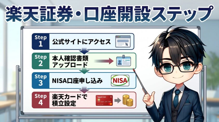 楽天証券の口座開設ステップ