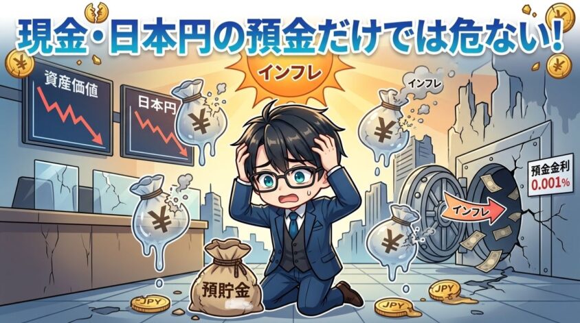 現金・日本円の預金だけでは危ない！