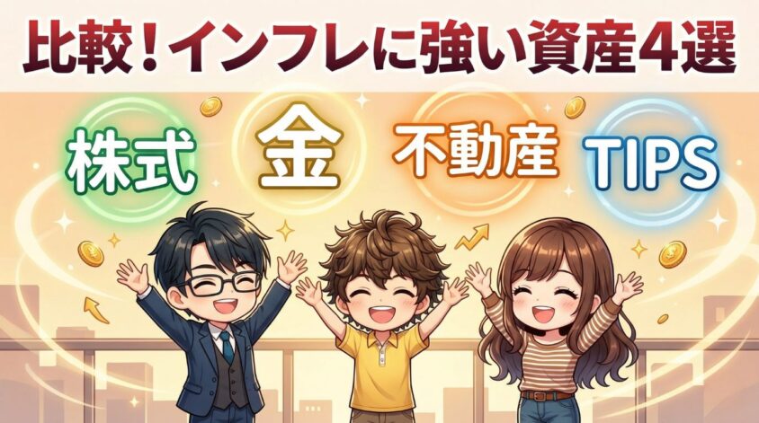 比較！インフレに強い資産４選