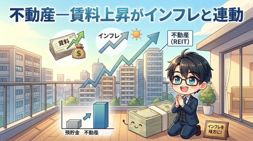 不動産は賃料上昇がインフレと連動