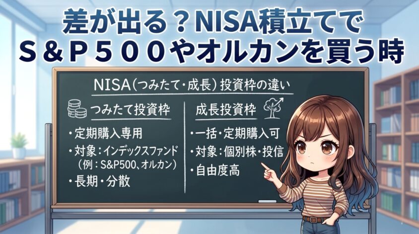 NISA積立てでS&P500・オルカンを買う場合差が出るのか