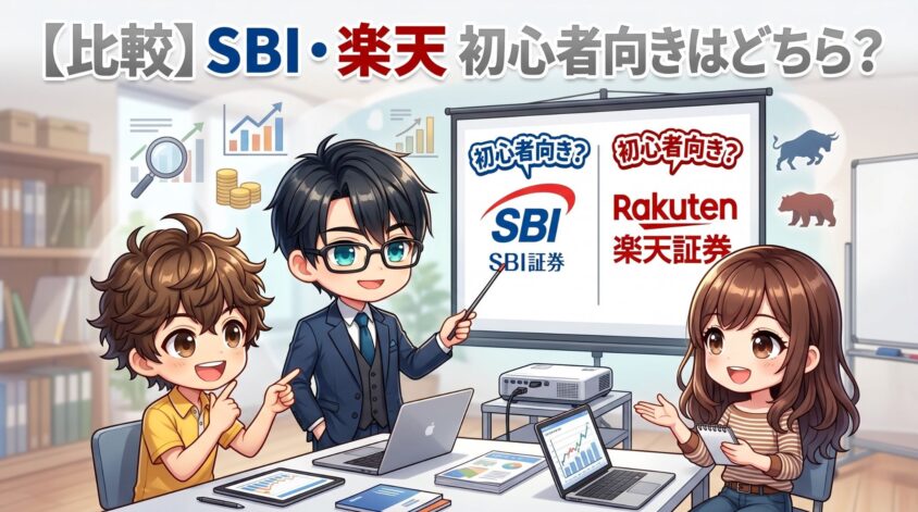 【比較】SBI証券と楽天証券初心者向きはどちら？