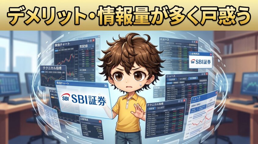 【SBI証券のデメリット】情報量が多くて戸惑う