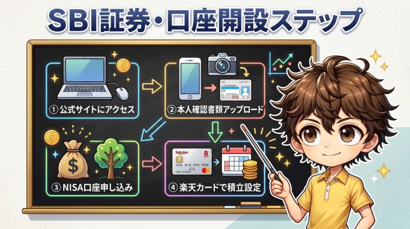 SBI証券の口座開設ステップ