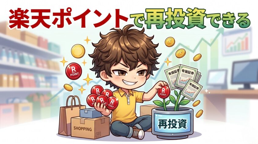 クレカ積立：楽天ポイントで再投資できる