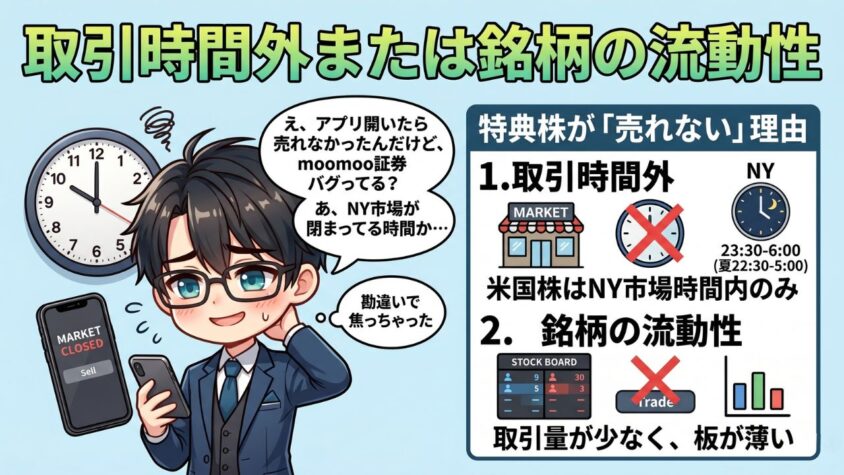 ③ 取引時間外・銘柄の流動性の問題