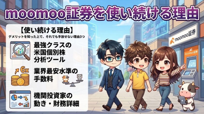 デメリットを知っていてもmoomoo証券を使い続ける理由
