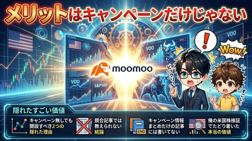 【moomoo証券の本当の価値】メリットはキャンペーンだけじゃない