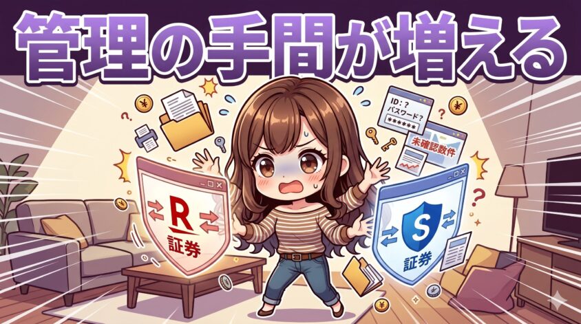 管理の手間が増える