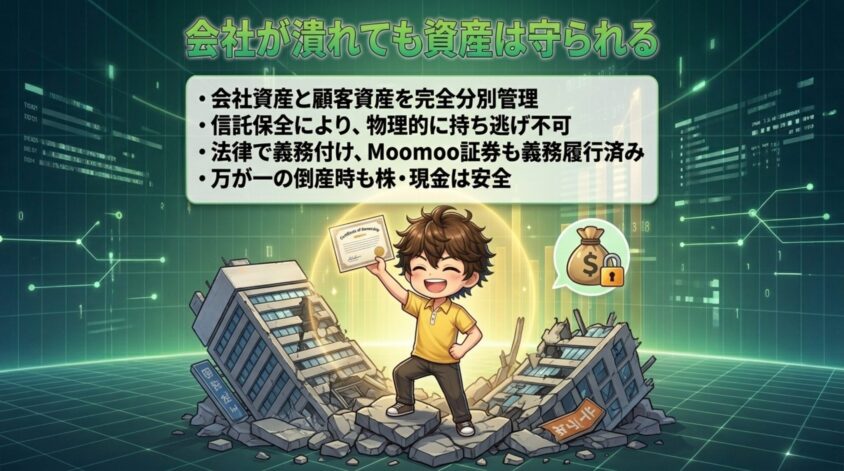 ③顧客資産の信託保全&mdash;&mdash;会社が潰れても資産は守られる